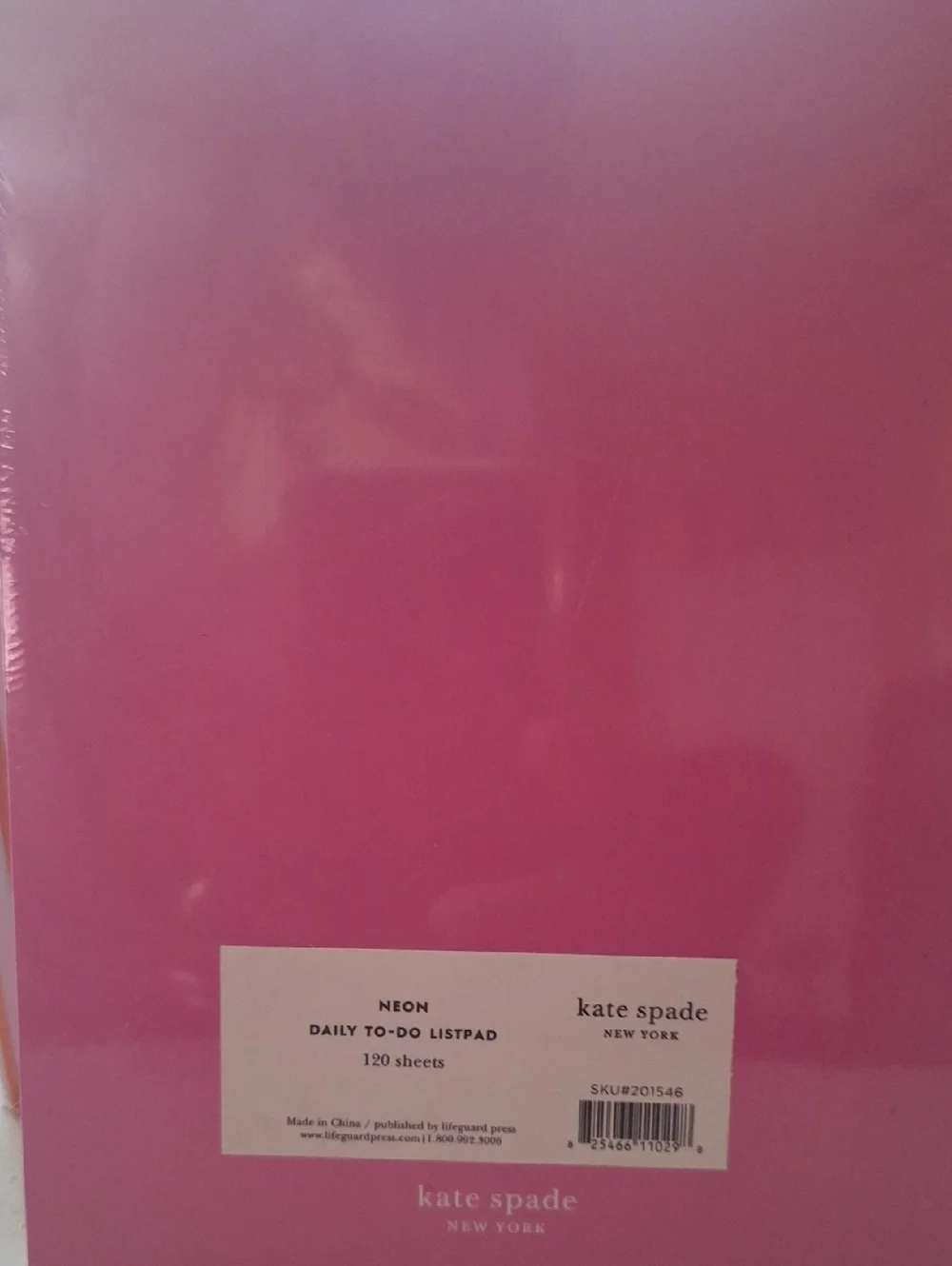 Kate Spade Pink Today To-Do List Pad *NEW - Picture 2 of 6